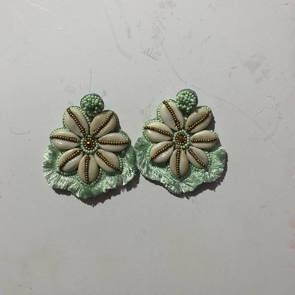Elegant Floral Beaded Earrings